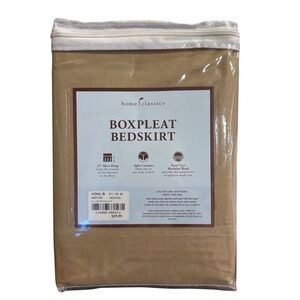 Home classics Boxpleat Bedskirt Tan Full Size New In Package
